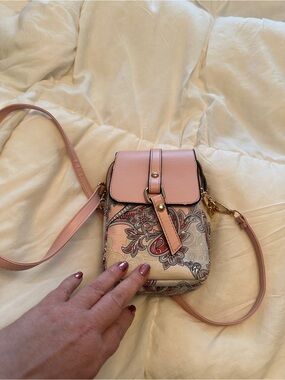 Pink Paisley Crossbody Bag